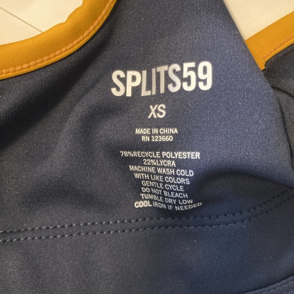 NWT Splits59 Cait Recycled Techflex Bra Indigo/Marigold XS - Picture 6 of 9